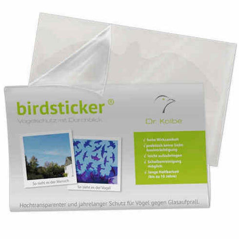 Birdsticker‐Set Dr. Kolbe -  5 läpinäkyvää uv-tarraa